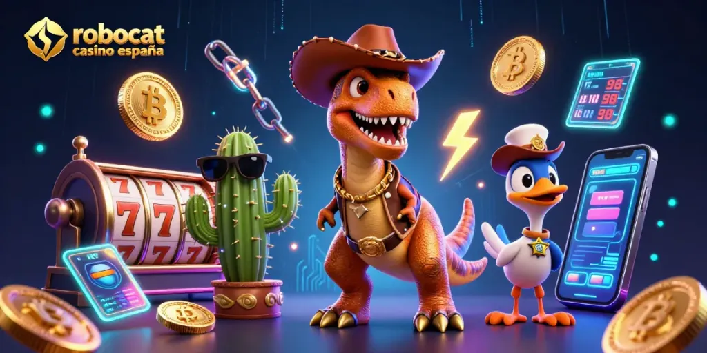 Engage with the thrilling world of robocat casino españa featuring vibrant 3D characters and interactive game elements.